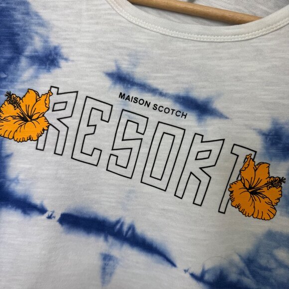 SCOTCH & SODA resort tie dye short sleeve top size S - Picture 3 of 8